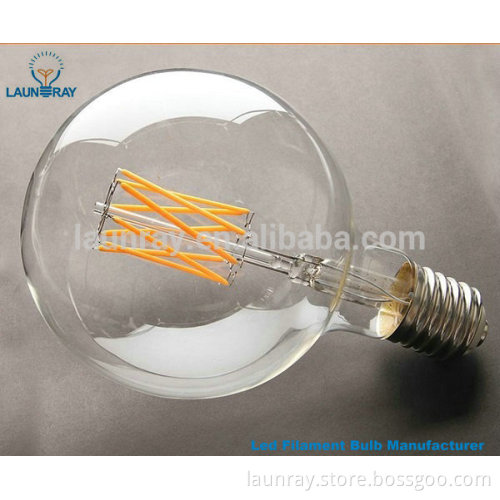 G80 G90 G125 LED Filament Bulb 6W Global Lamp Warm Light